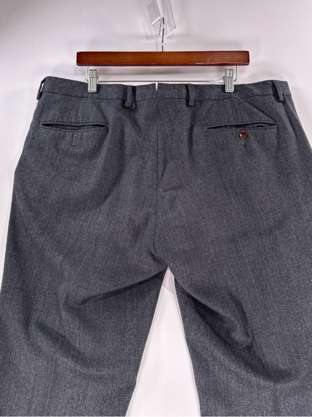 Charles Tyrwhitt 100% Wool Slim Fit Dress Pants Charcoal 40W - Picture 6 of 16